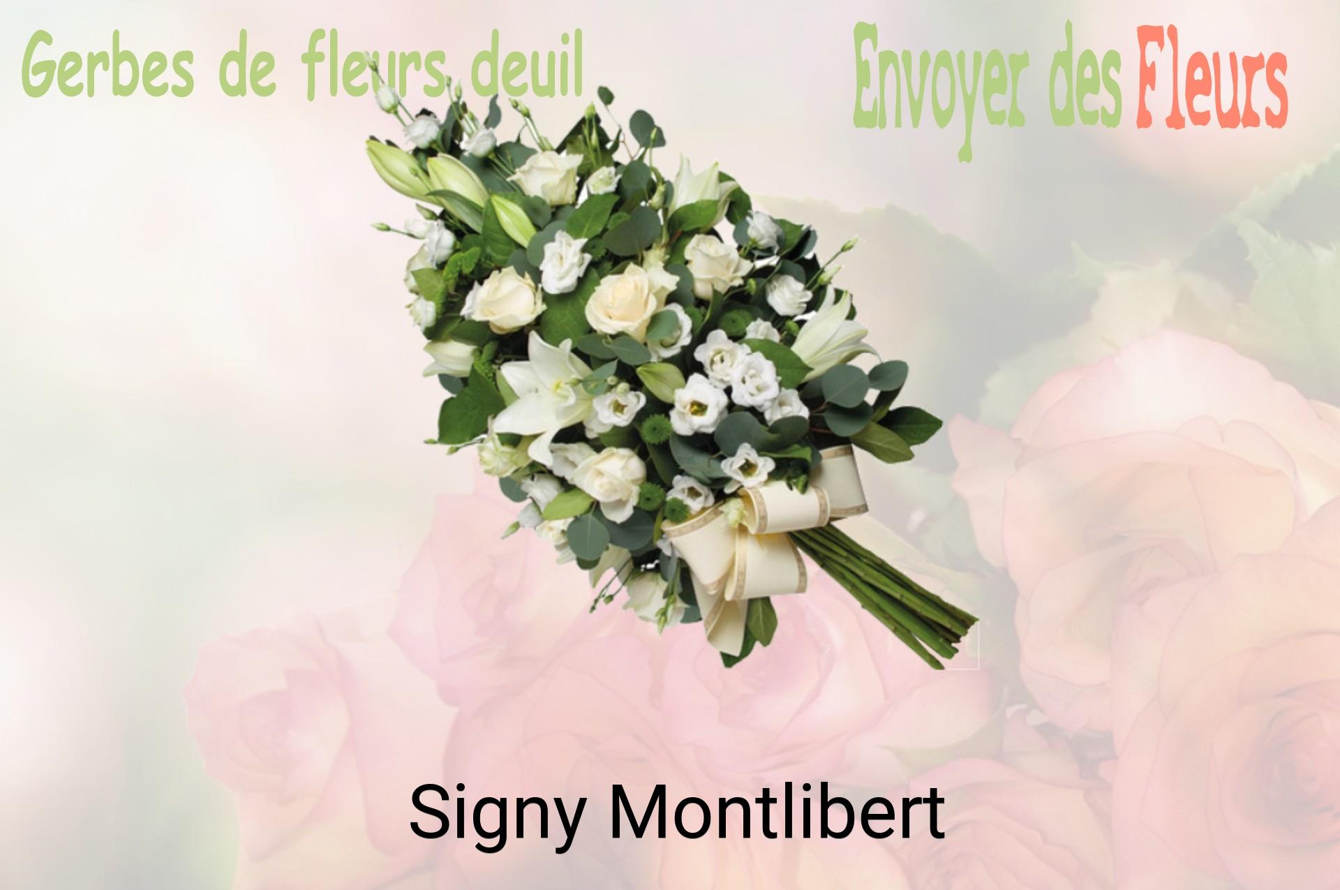 Gerbe de fleurs de deuil livrée à Signy-Montlibert